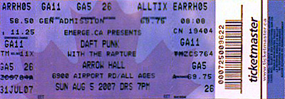 Daft Punk Ticket